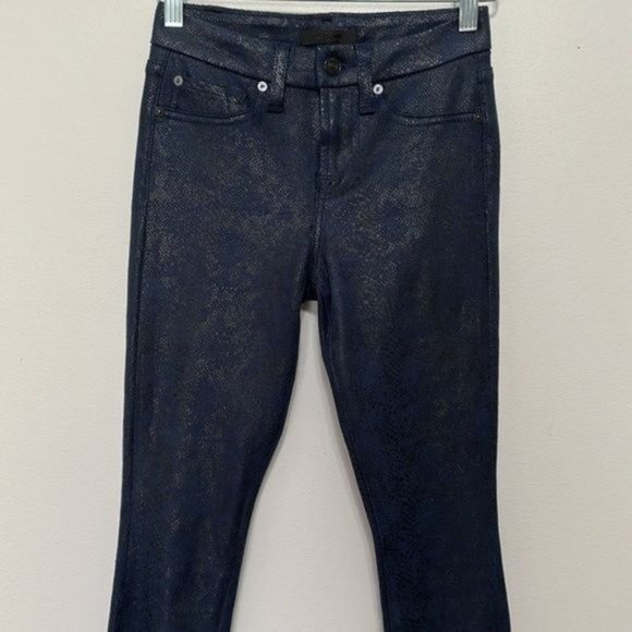 7 For All Mankind Snake Print Super Soft Skinny Leggings Jeans Size 23 - Picture 1 of 8